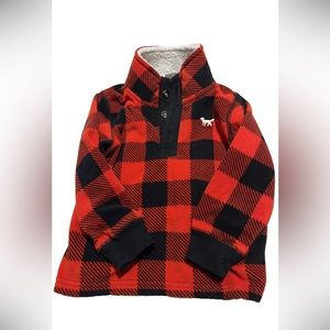 Carter’s Buffalo Plaid Toddler Fleece Pullover 2T